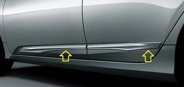 2018 2019 2020 HONDA INSIGHT ZE4 DOOR UNDER PANEL CHROME GARNISH TRIM MOULDING