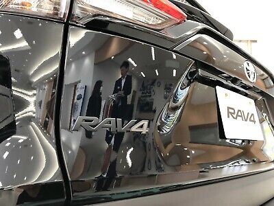 2019 2020 2021 TOYOTA RAV4 HYBRID GENUINE MATTE BLACK LETTERED REAR EMBLEM JDM - Image 4