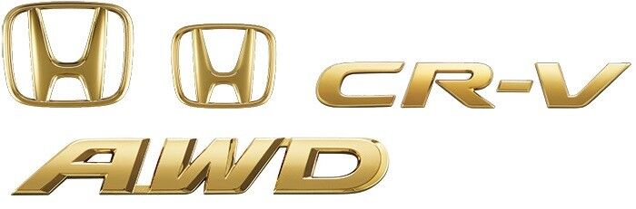 2018 2019 2020 HONDA CR-V CRV RW1 RW2 GENUINE FRONT REAR EMBLEM SET GOLD JDM