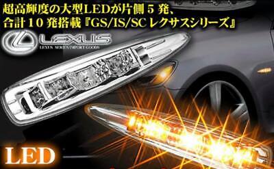 LEXUS GS350 GS430 GS460 GS450h CRYSTAL FRONT FENDER LED SIDE MARKER LENSE CLEAR - Image 4