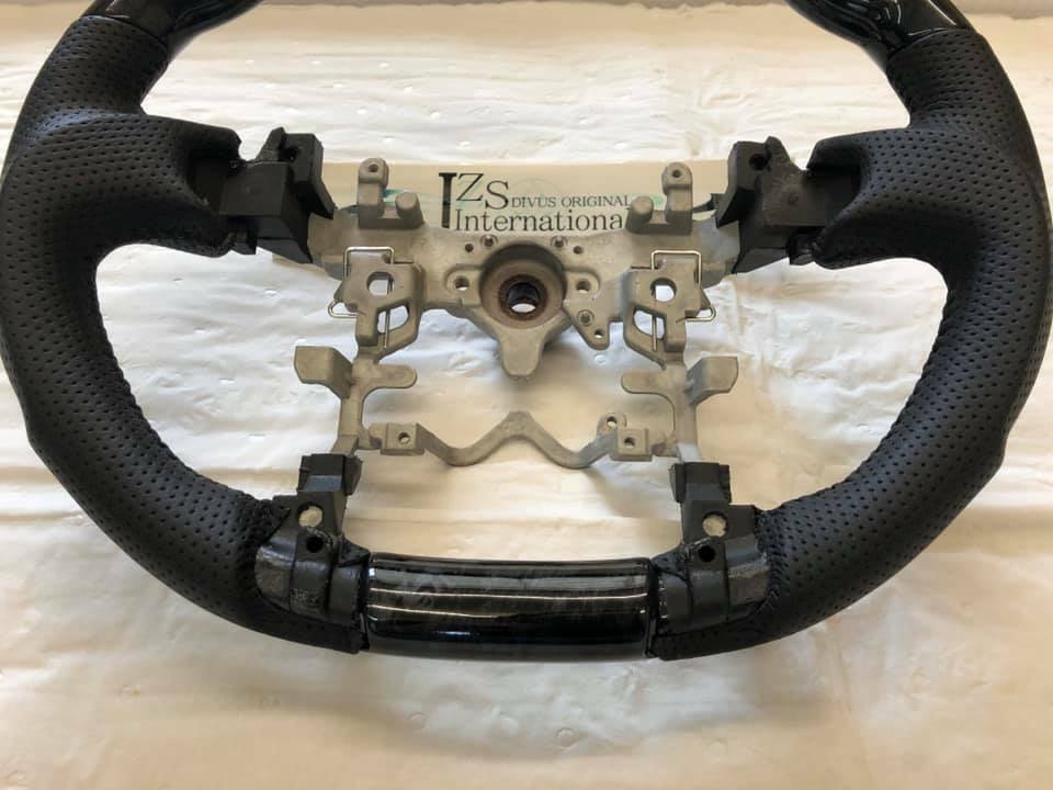 2011 2012 2013 2014 2015 TOYOTA PRIUS V WAGON STEERING WHEEL BLACK WOOD LEATHER - Image 6