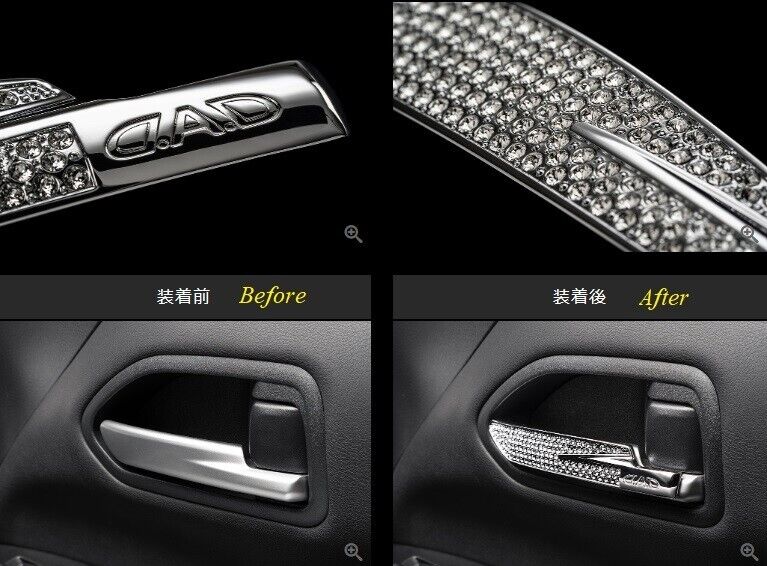 2022 2023 2024 TOYOTA VOXY 90 GARSON FRONT INSIDE DOOR KNOB COVER CRYSTAL CLEAR - Image 2