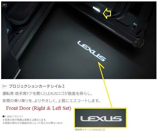 2023 2024 LEXUS LM350h LM500h GENUINE LED WHITE FRONT DOOR COURTESY LAMP RH&LH