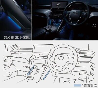 2020 2021 2022 TOYOTA HARRIER VENZA GENUINE FRONT CONSOLE BLUE LED LIGHT JDM