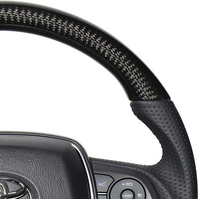 2017 2018 2019 2020 TOYOTA CAMRY 70 JAPAN JDM CARBON BLACK SPORT STEERING WHEEL - Image 2