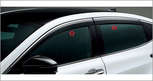 2022 2023 TOYOTA CROWN CROSSOVER GENUINE FRONT & REAR DOOR WINDOW VISOR CHROME
