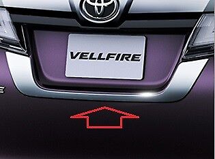 2018 2019 2020 TOYOTA VELLFIRE 30 RHD GENUINE REAR GATE LICENSE GARNISH CHROME