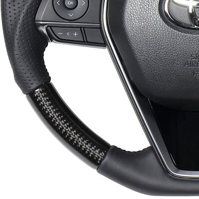 2017 2018 2019 2020 TOYOTA CAMRY 70 JAPAN JDM CARBON BLACK SPORT STEERING WHEEL - Image 4