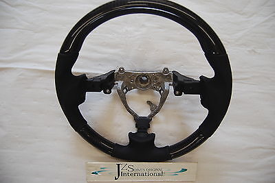 2010 2012 2013 2014 TOYOTA FJ CRUISER CARBON LEATHER STEERING WHEEL BLACK JDM - Image 2